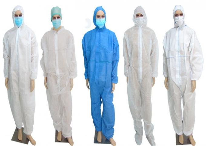 O PE revestiu o terno descartável da combinação dos PP respirável para o hospital/clínica/centro de saúde