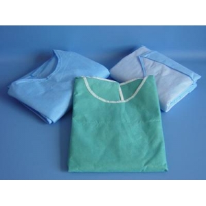 Descartável impermeável reforçado dos vestidos cirúrgicos esterilizado/esterilizado não
