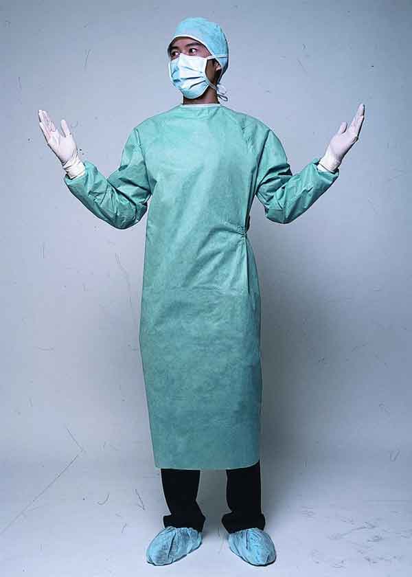 Sangue descartável do vestido cirúrgico de Spunbond da fusão de Spunbond anti para o cirurgião