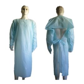 Vestidos plásticos descartáveis respiráveis, roupa médica descartável do anti sangue